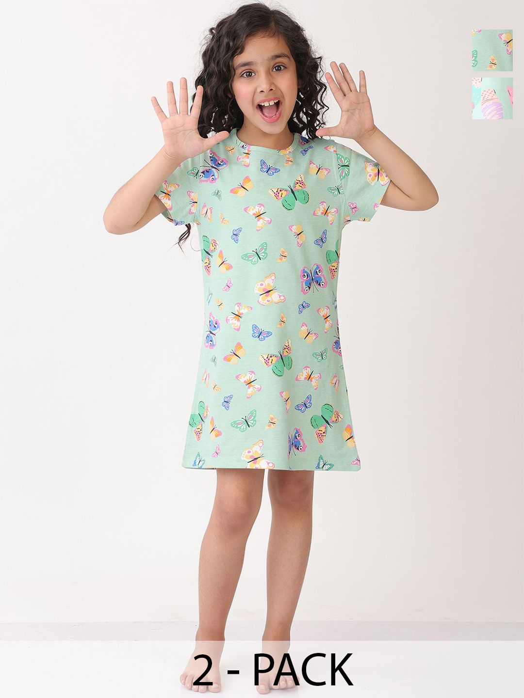 Anthrilo Girls Printed Nightdress-picture-15