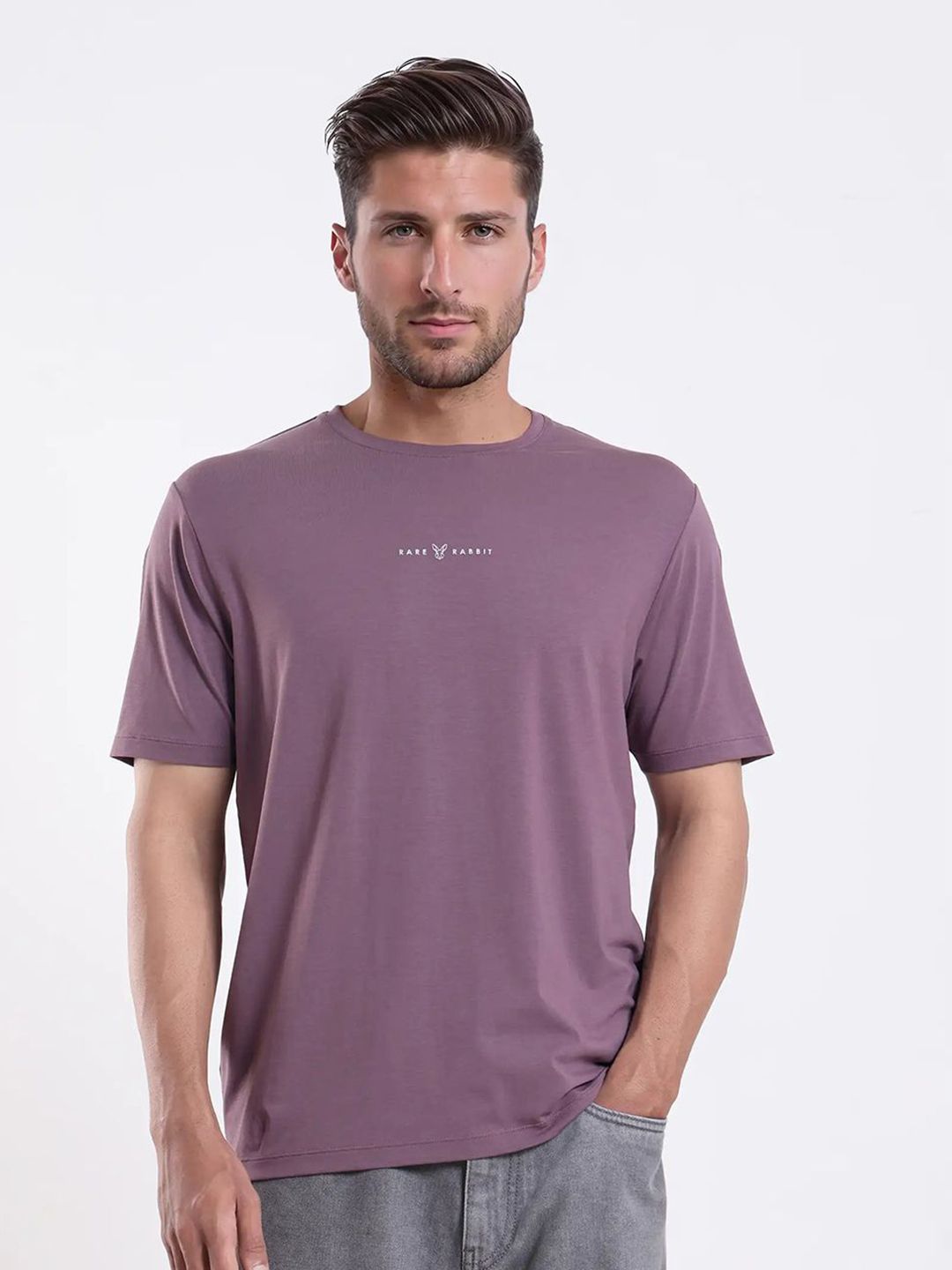 RARE RABBIT RARE RABBIT Brand Logo Printed Short Sleeves T-Shirt