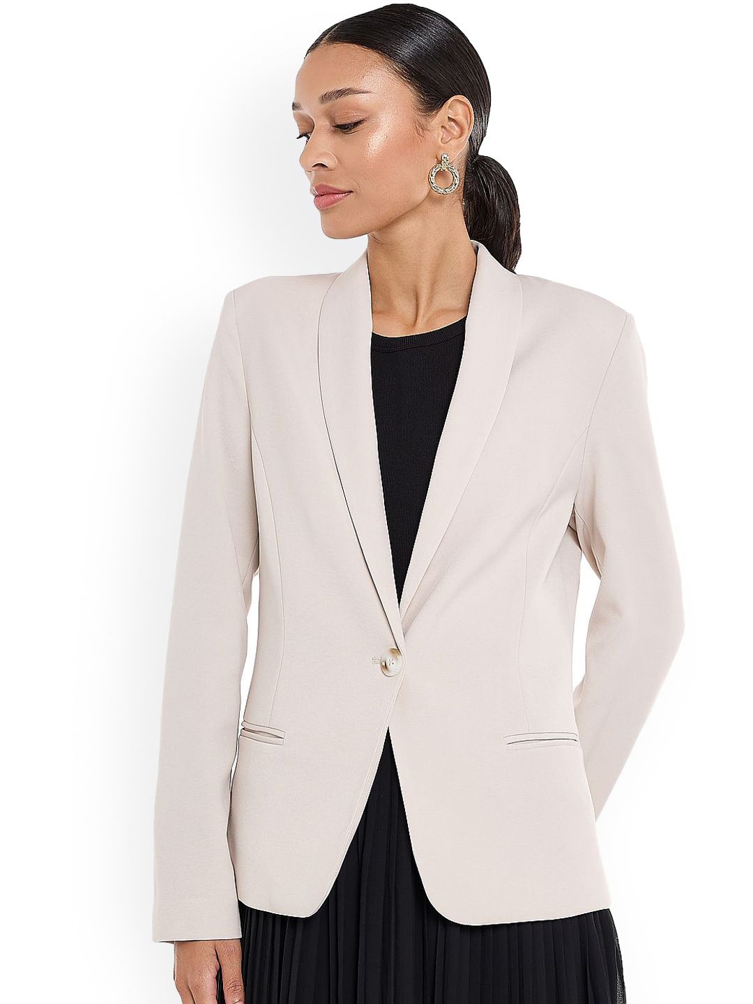 BCBG Shawl Collar Comfort Fit Single-Breasted Blazer-picture-12