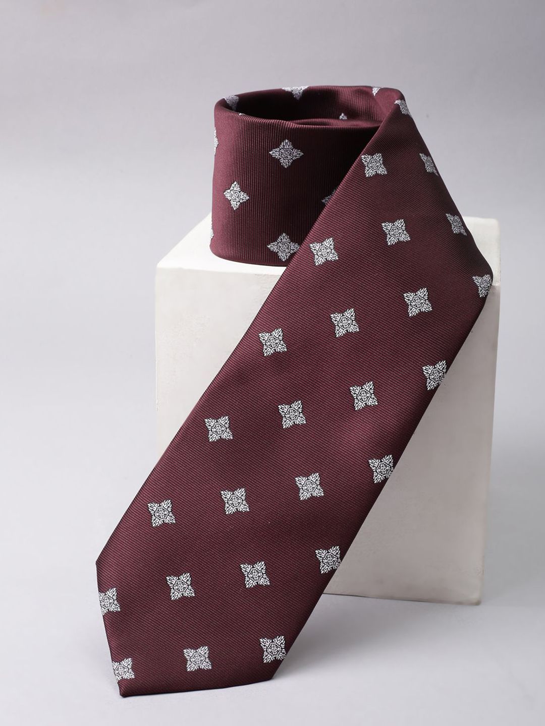 Van Heusen Men Maroon Printed Broad Tie-picture-32