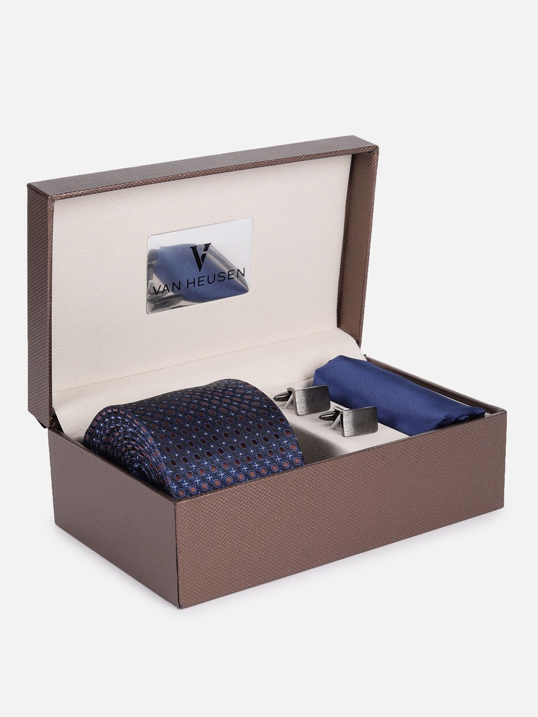 Van Heusen Men Accessory Gift Set of Tie Pocket Square And Cufflink Comes with a box-picture-23