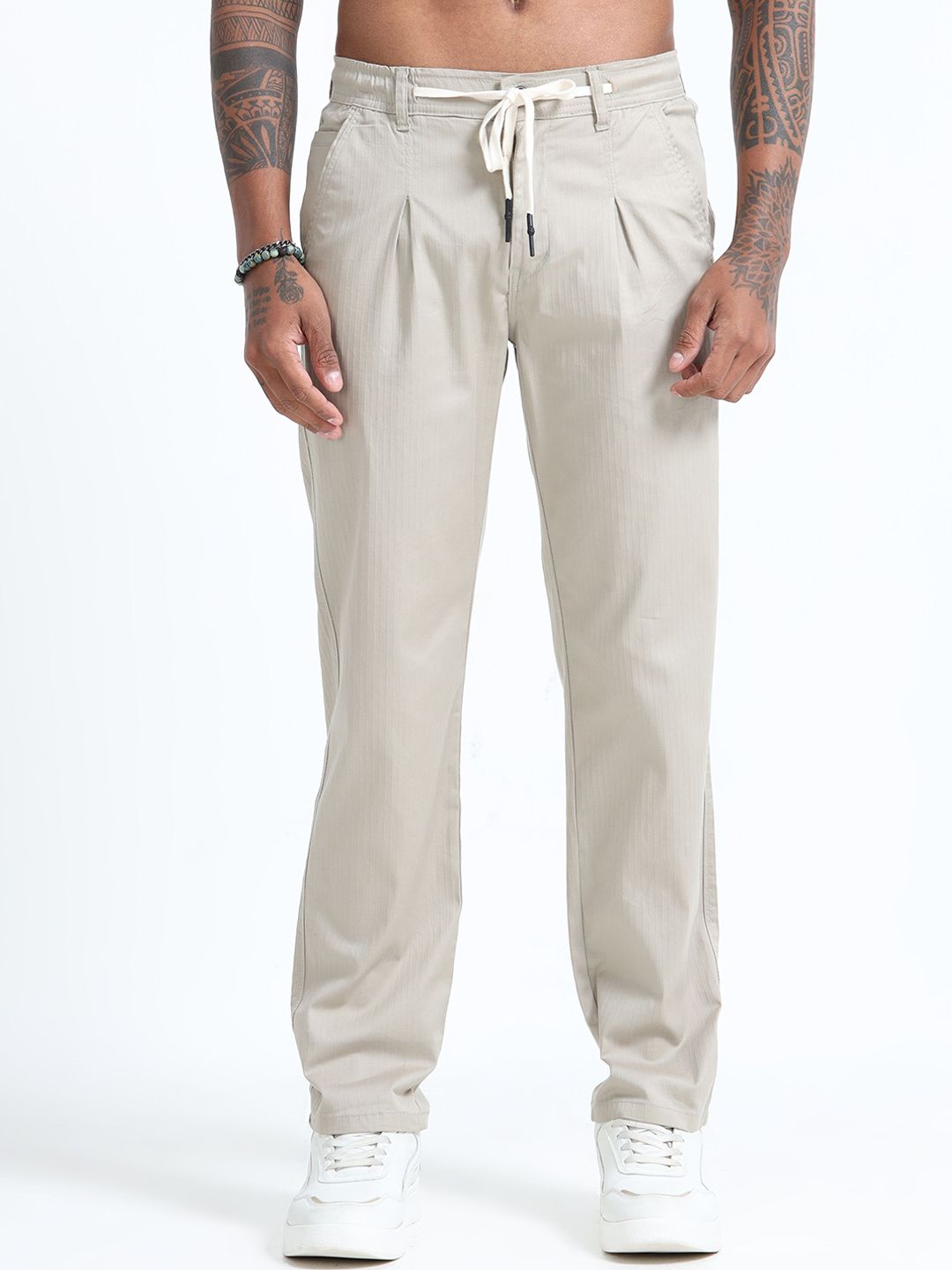 BEVDAAS Men Comfort Relaxed Fit Mid-Rise Stretchable Trouser-picture-41