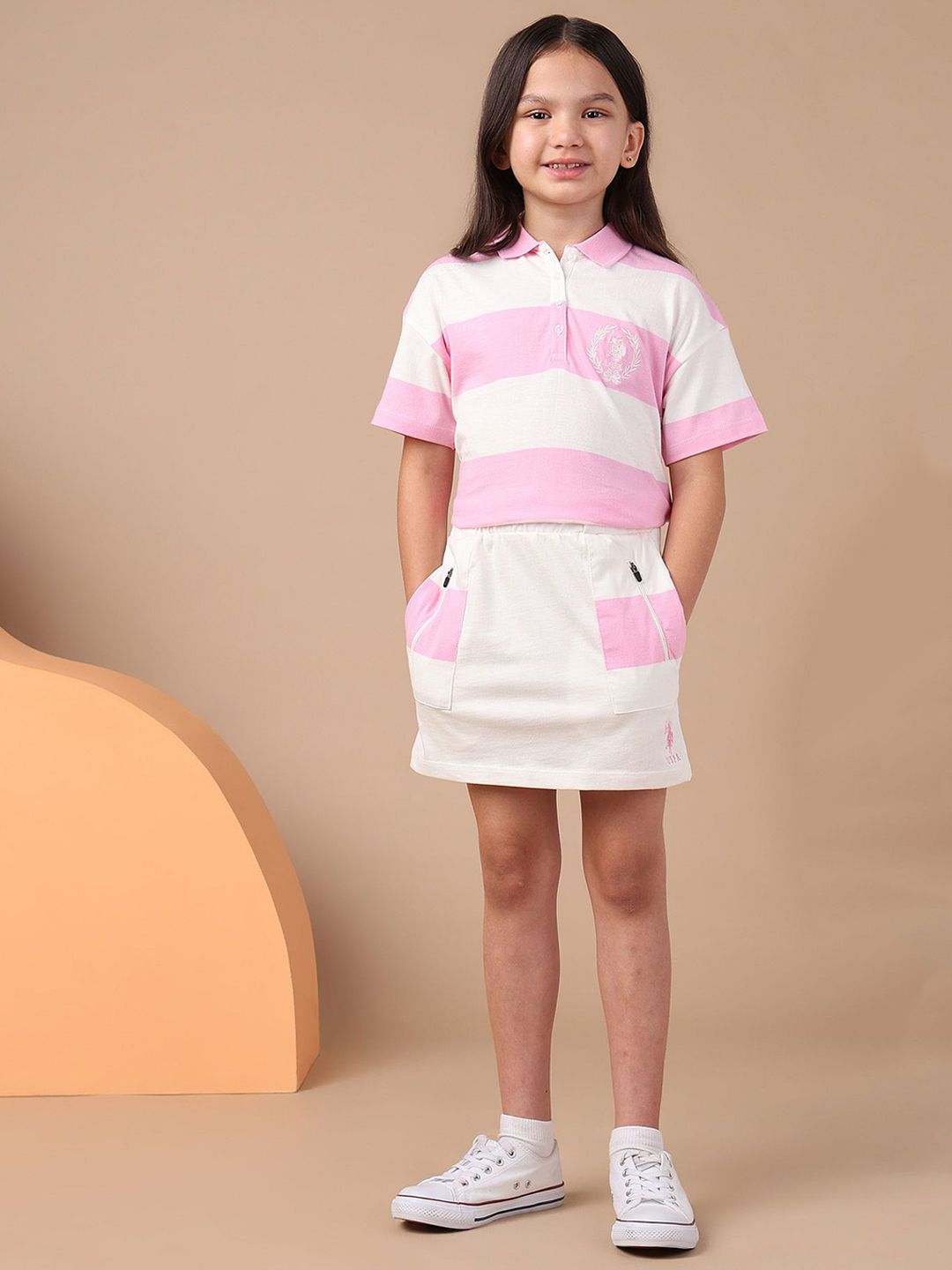 U.S. Polo Assn. Kids Girls Pure Cotton A-Line Mini Pencil Skirt-picture-37