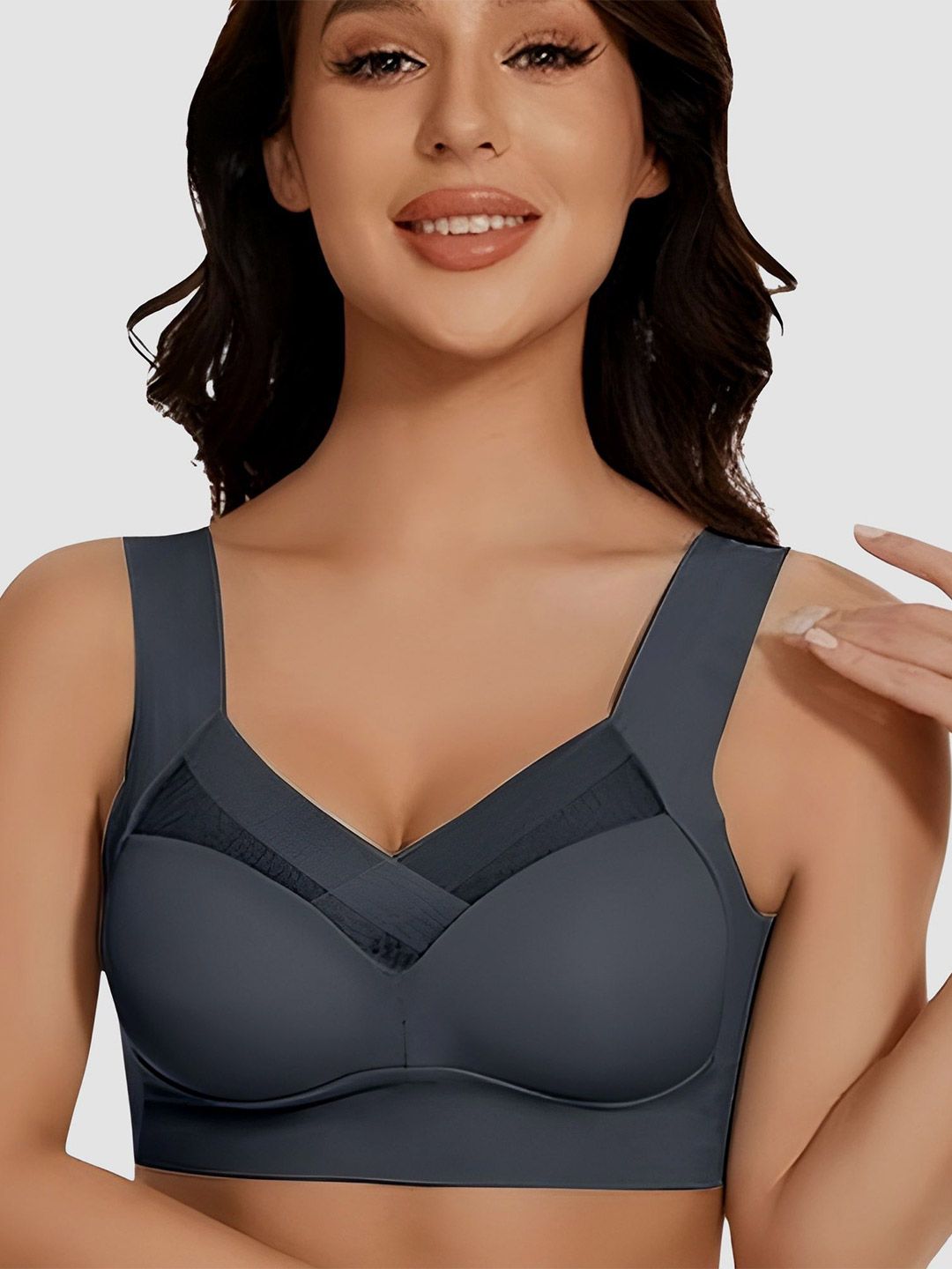 WAVE FASHION Full Coverage Lightly Padded Elastane Workout Bra