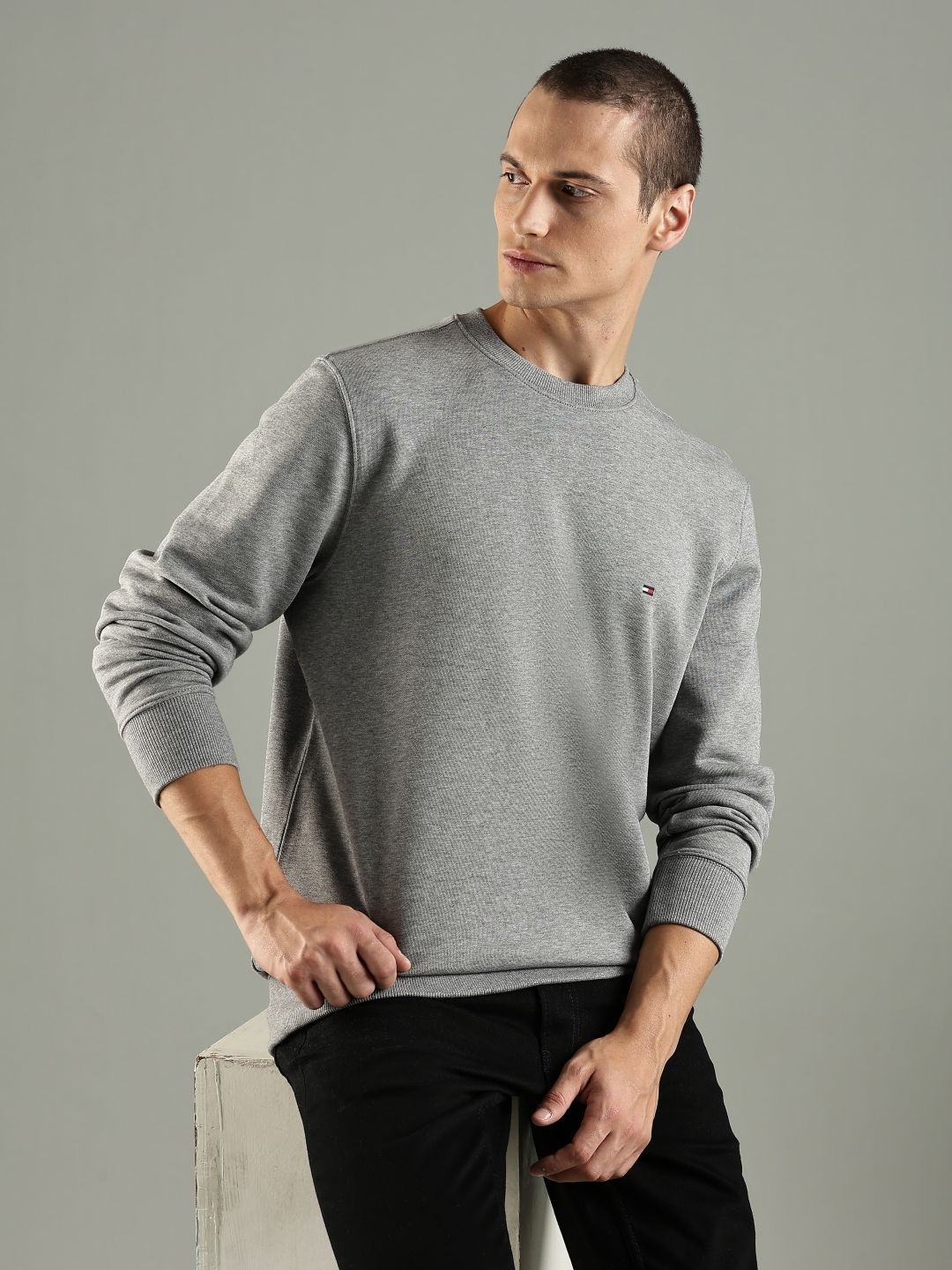 Tommy Hilfiger Europe Round Neck Pure Cotton Pullover Sweatshirt-picture-45