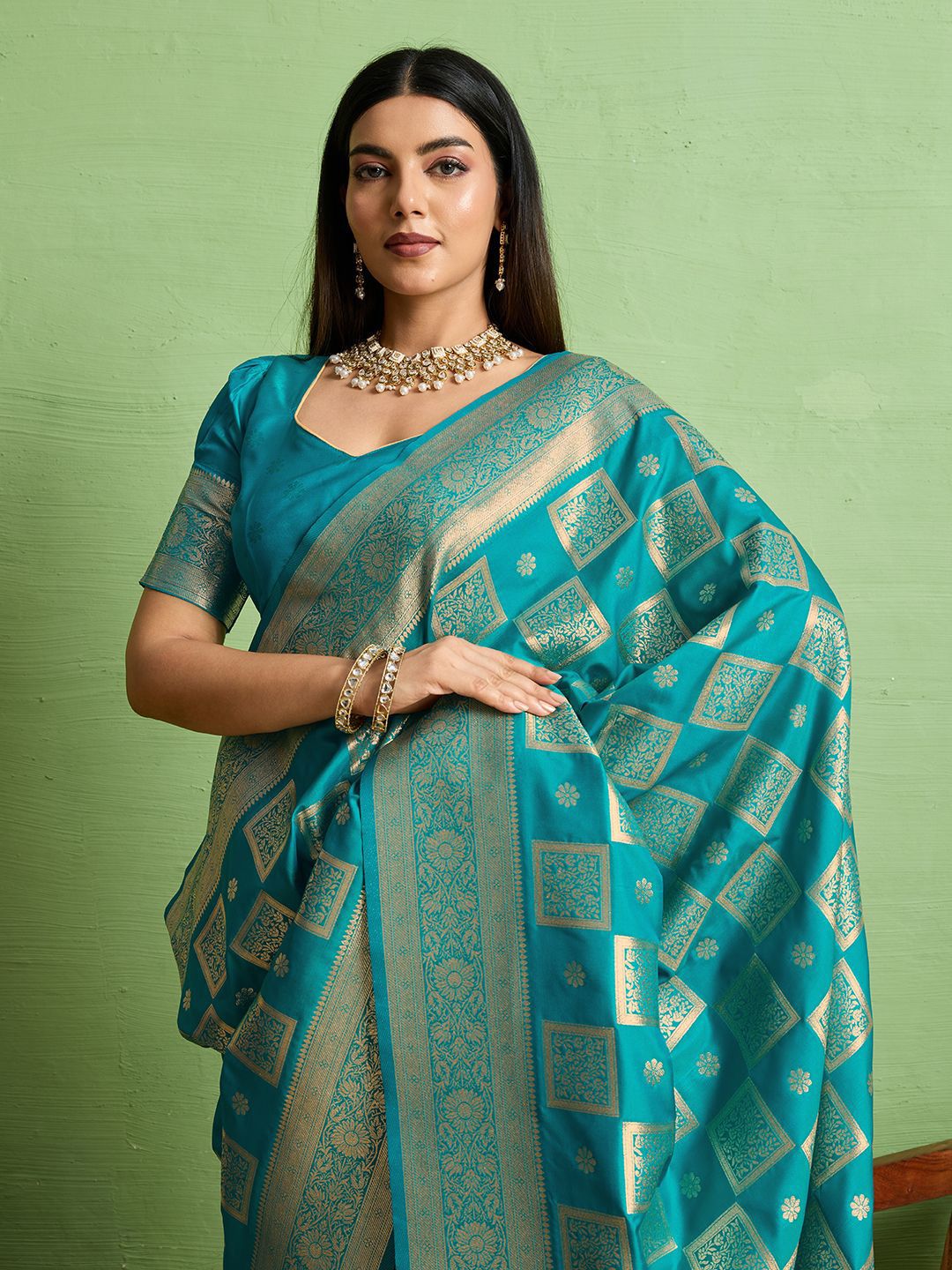 PBS PRINTS Woven Design Zari Pure Silk Banarasi Saree-picture-24