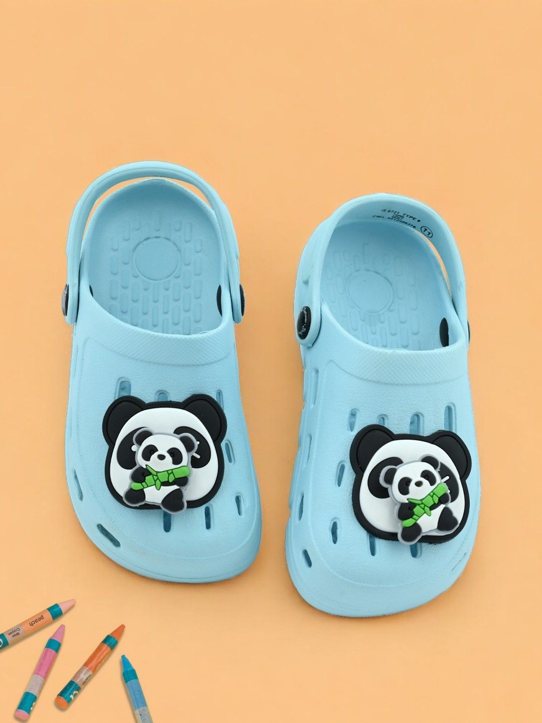Yellow Bee Boys Panda & Bamboo Charm Clogs-picture-23