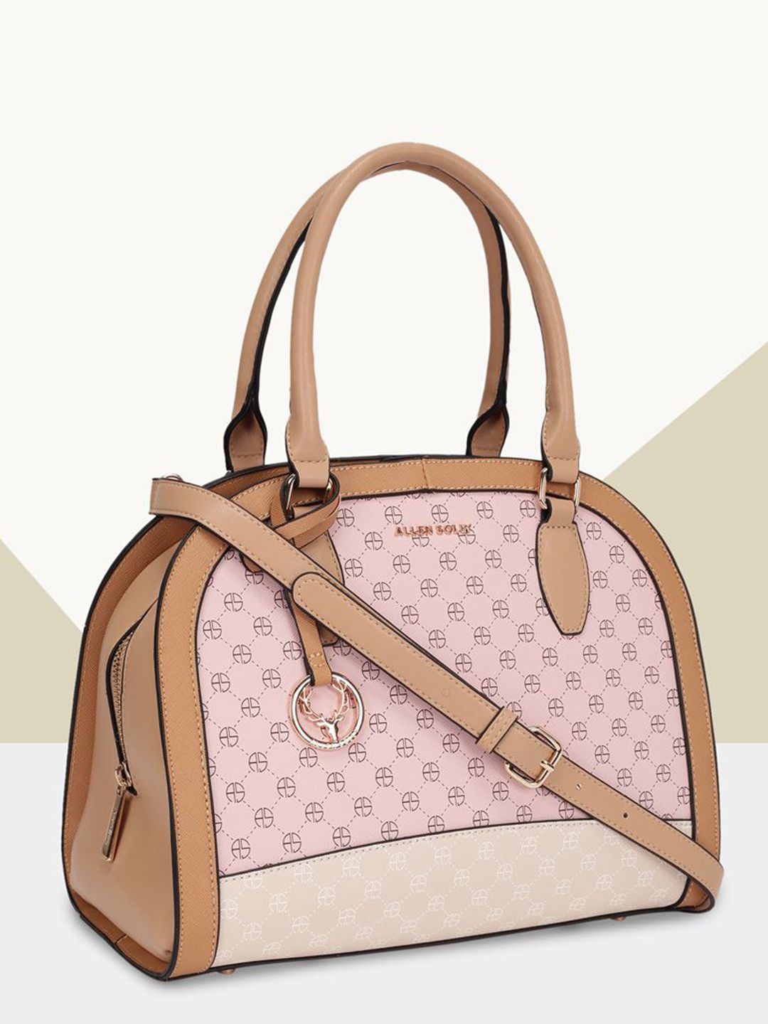 Allen Solly Woman Geometric Baguette Bow Detail Satchel Bag-picture-58