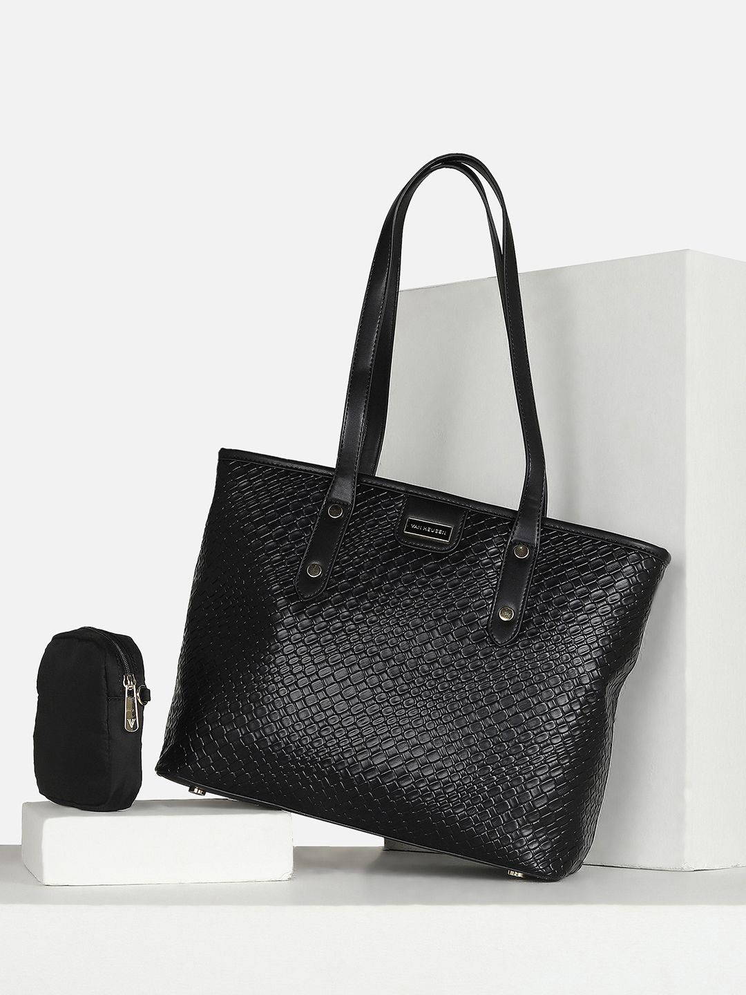 Van Heusen Woman Textured Quilted Structured Shoulder Bag-picture-12