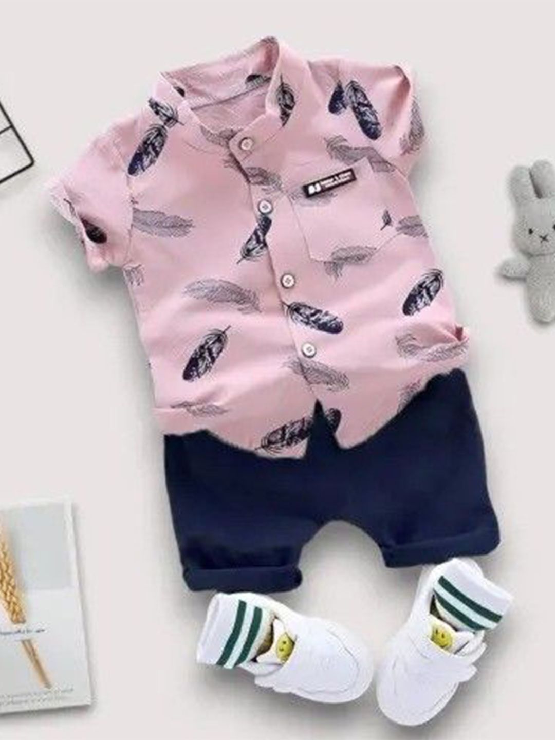 GLAM ELEGANCE Kids Printed Short Sleeves Shirt With Shorts-picture-15