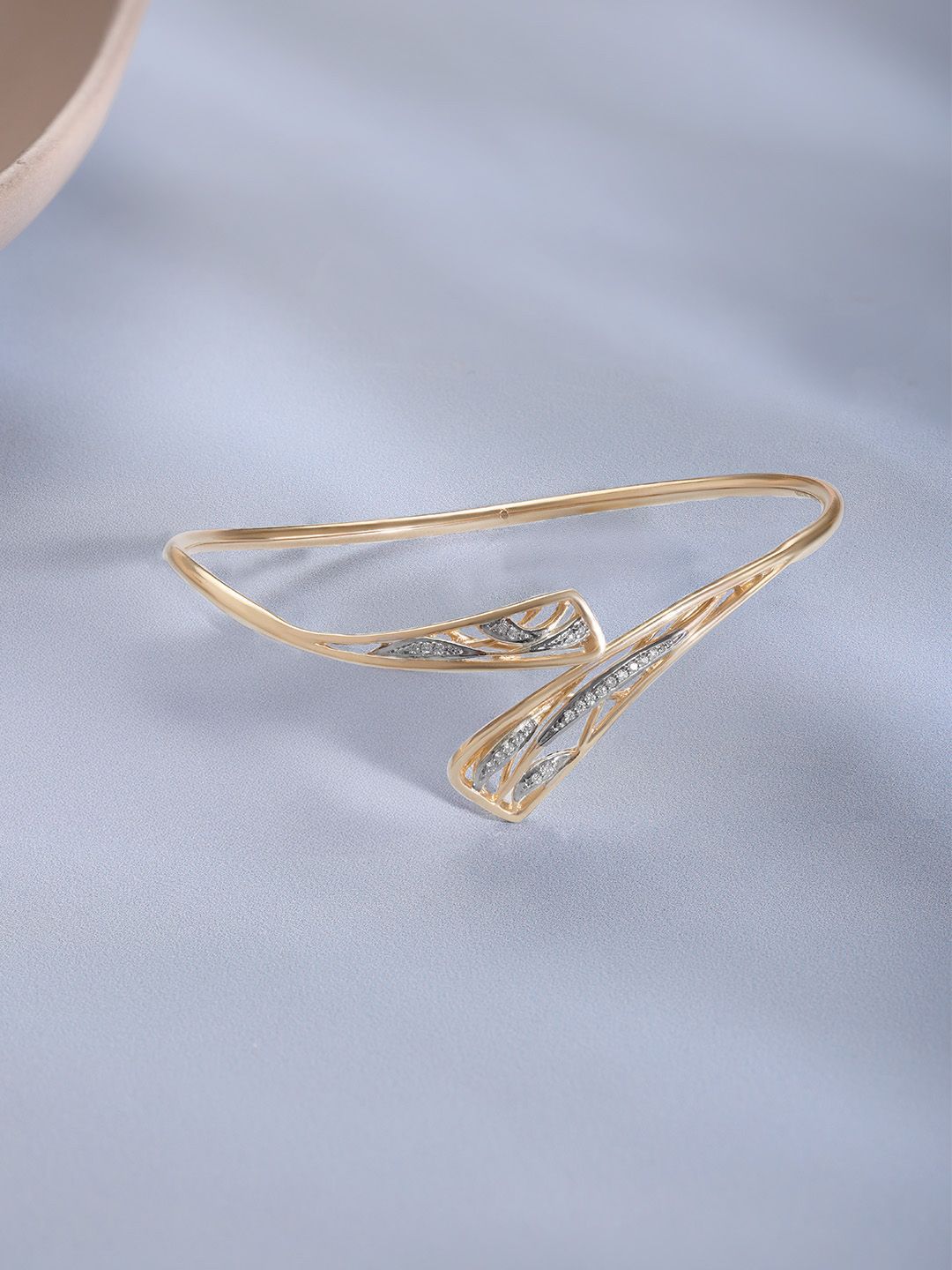 Mia by Tanishq 14 Kt Yellow Gold Diamond Studded Bangle 8.242 g-picture-32