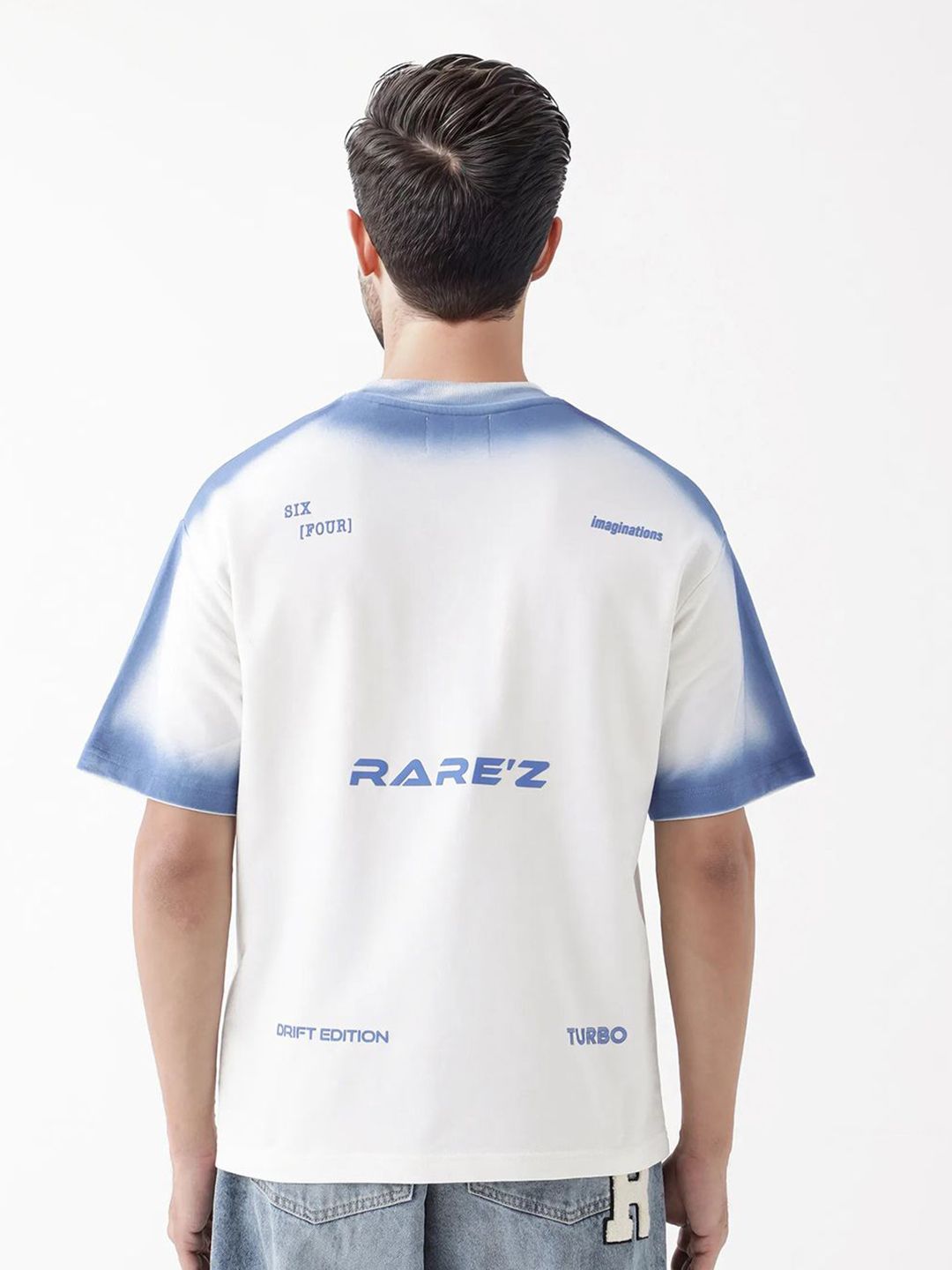 RARE RABBIT RARE RABBIT Oversized Oako Primary Typography Printed Drop-Shoulder Sleeves T-Shirt