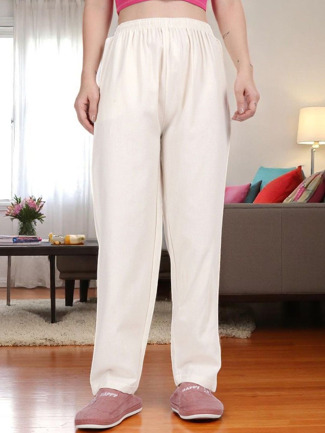 Kryptic Women Pure Cotton Mid-Rise Relaxed-Fit Lounge Pant-picture-28