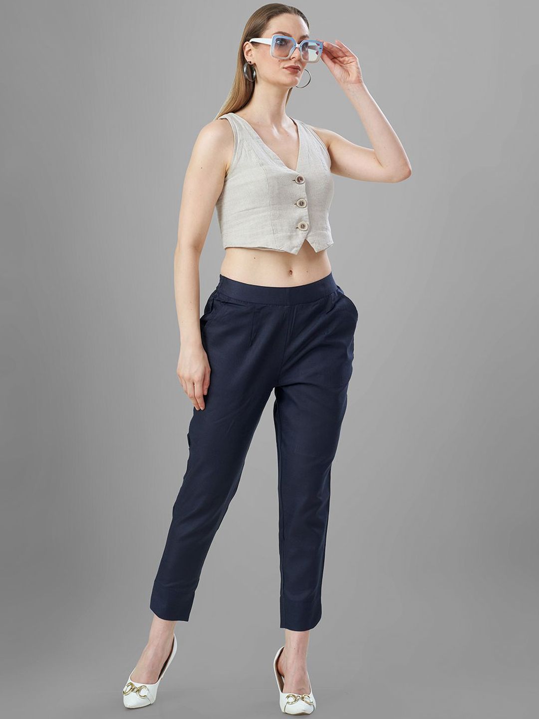 TITTLI Women Relaxed Straight Fit Trousers-picture-58