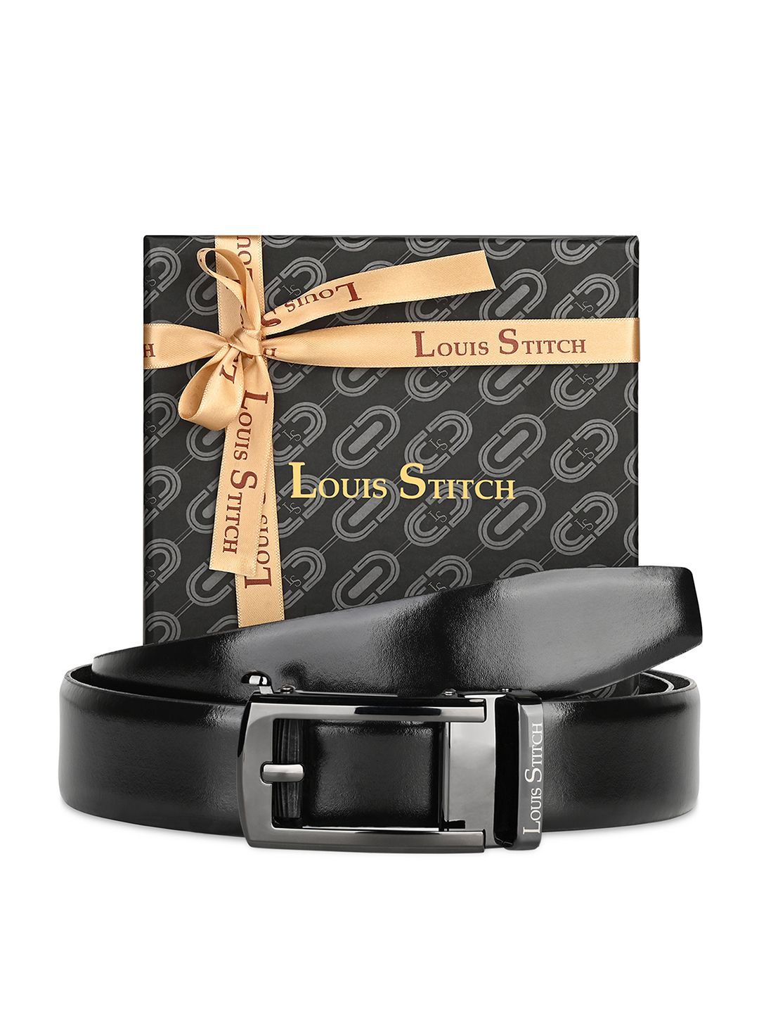 LOUIS STITCH Men Embellished Leather Formal Belt-image-14