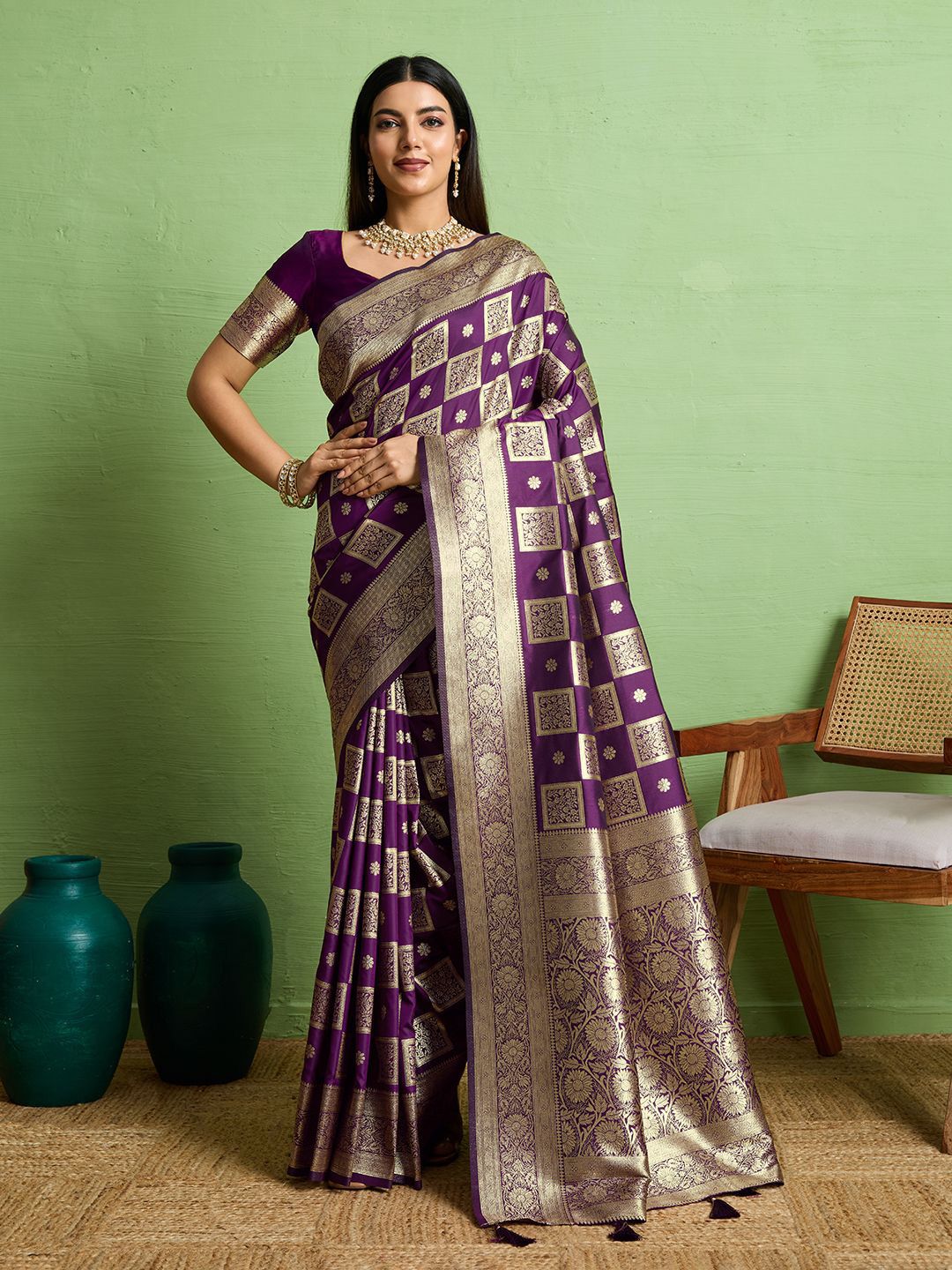 PBS PRINTS Woven Design Zari Art Silk Banarasi Saree-picture-15