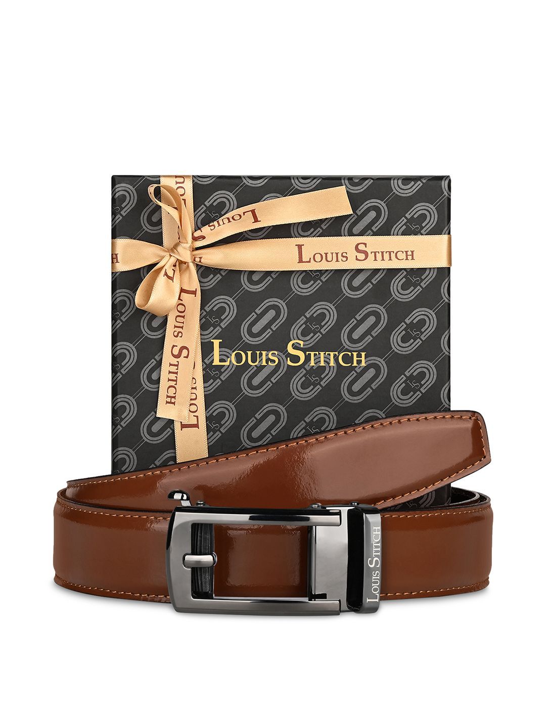 LOUIS STITCH Men Solid Leather Formal Belt-picture-44