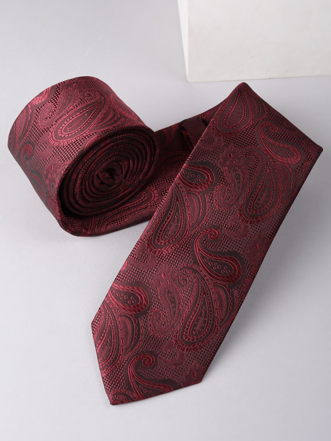Louis Philippe Men Woven Design Broad Tie
