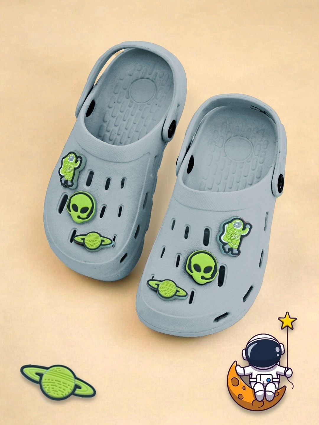 Yellow Bee Boys Alien & Space Charm Clogs-picture-18