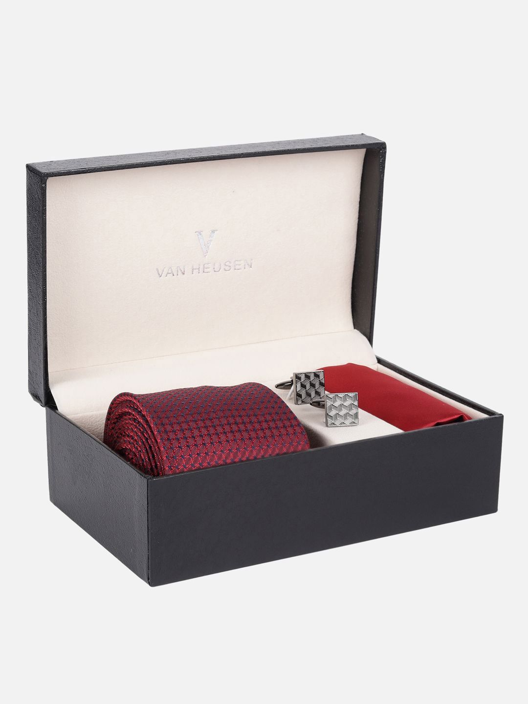 Van Heusen Men Tie Pocket Square And Cufflink Accessory Gift Set-picture-43