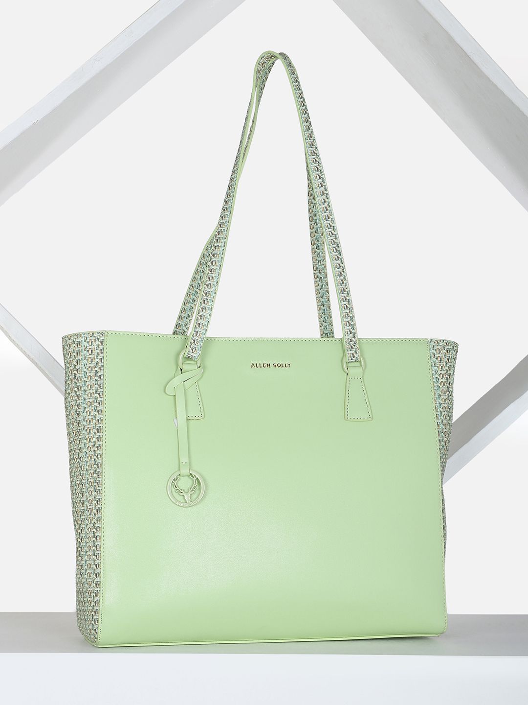 Allen Solly Woman Solid Structured Embellished Shoulder Bag-picture-14