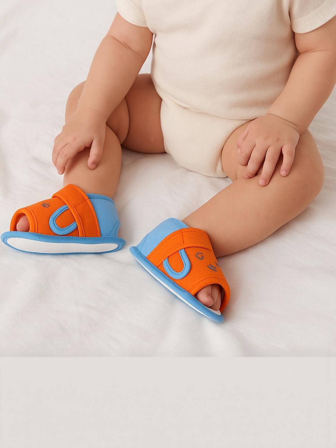 ONFEET Kids-Unisex Orange Cotton Booties-picture-26