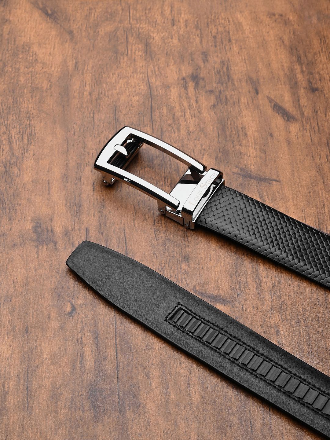 LOUIS STITCH Men Textured Leather Formal Belt-picture-27