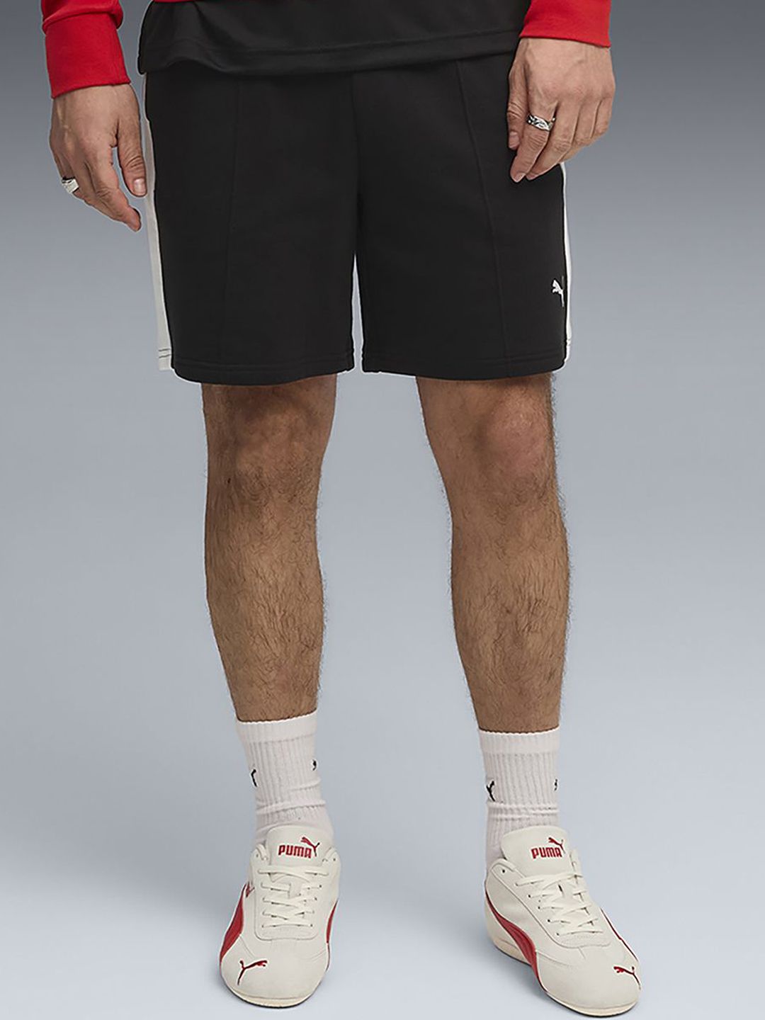 Puma T7 Family Men Pure Cotton Relaxed Fit Sports Shorts-image-6