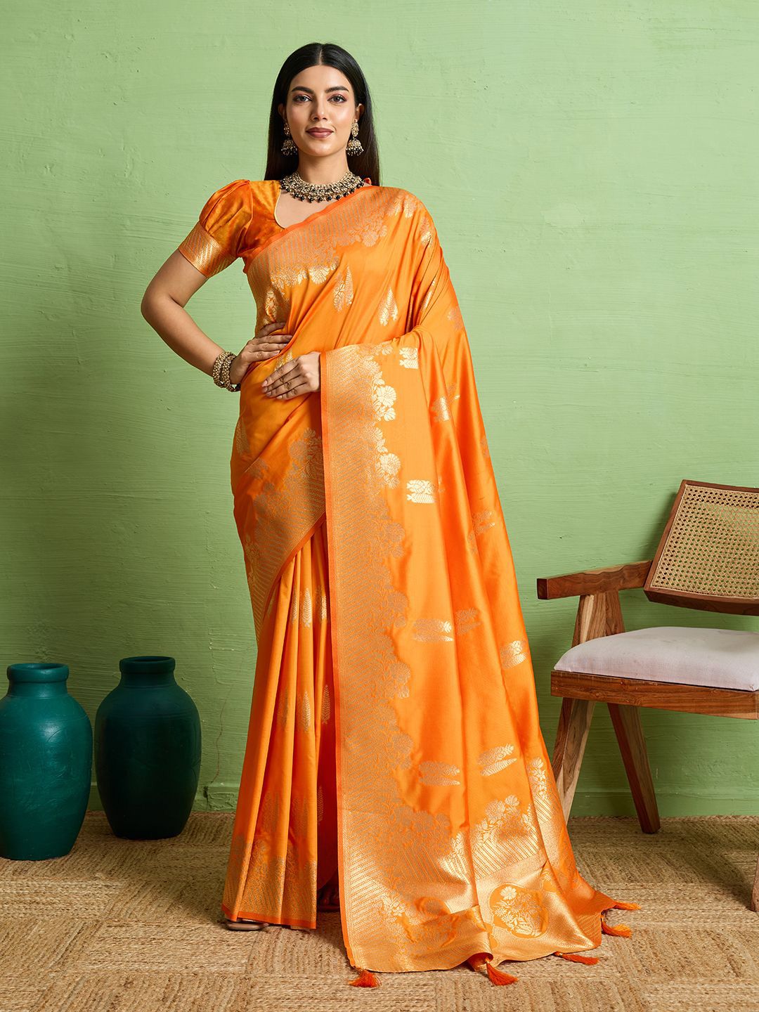 PBS PRINTS Woven Design Zari Art Silk Banarasi Saree-picture-12