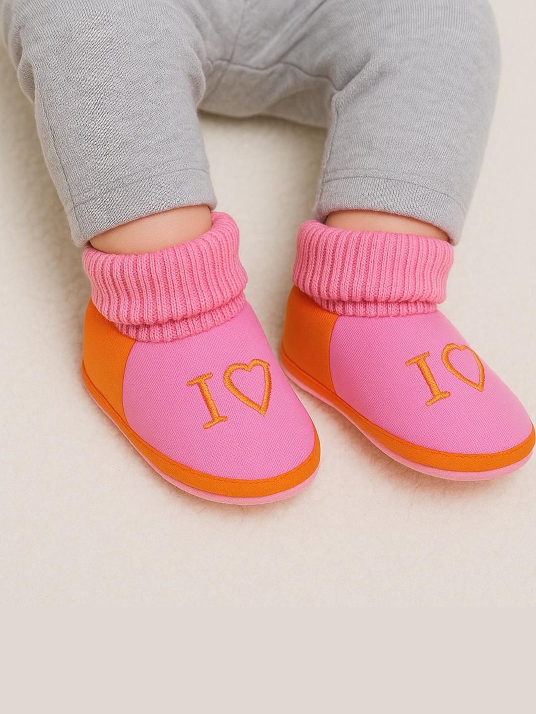 ONFEET Kids-Unisex Pink Cotton Booties-picture-39