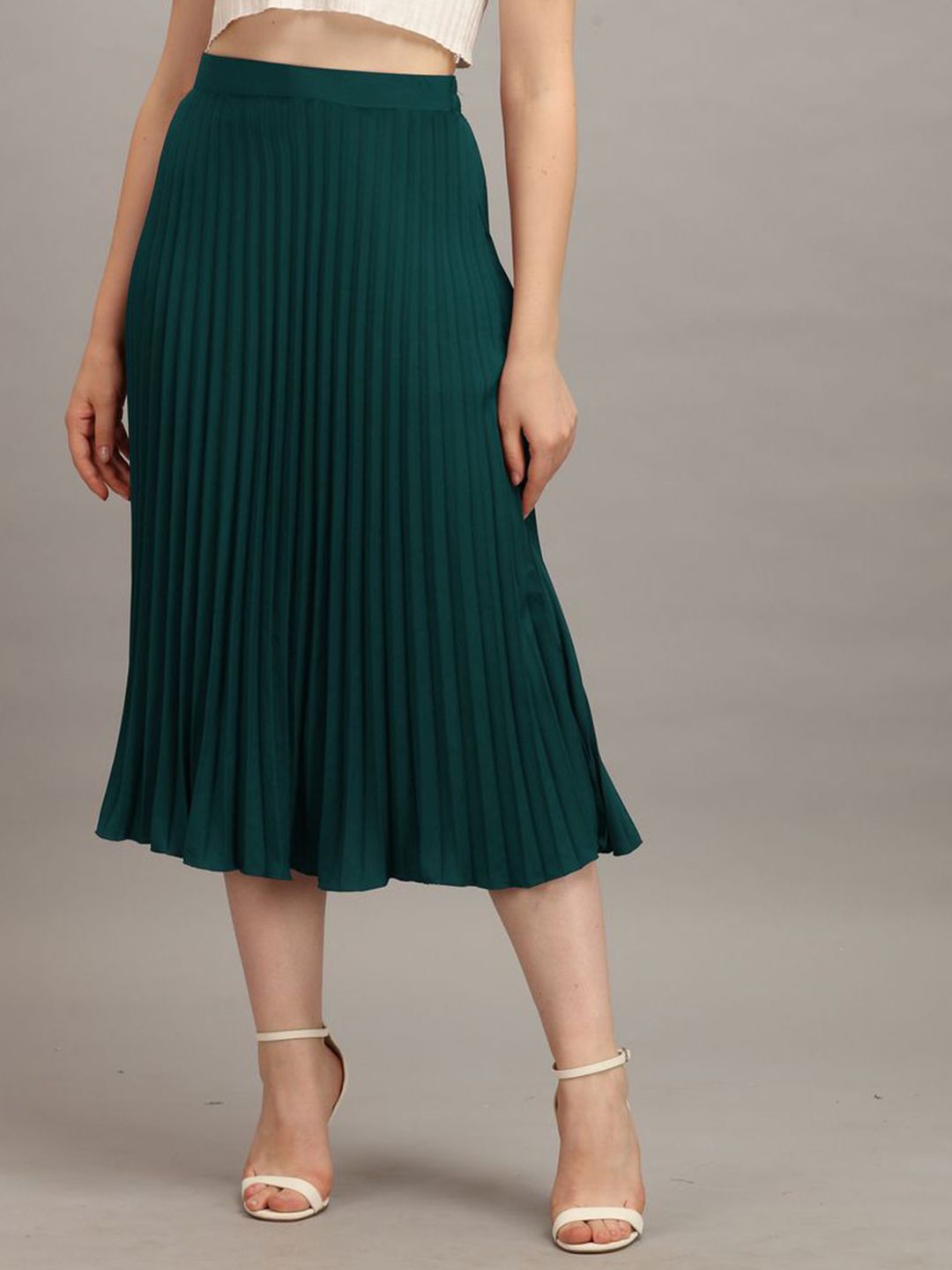 LookShine Pleated A-Line Midi Skirt-picture-0