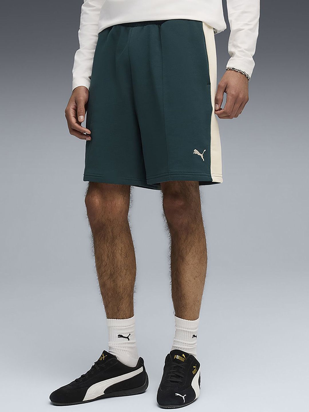 Puma T7 Family Men Mid-Rise Relaxed Fit Cotton Shorts-image-48