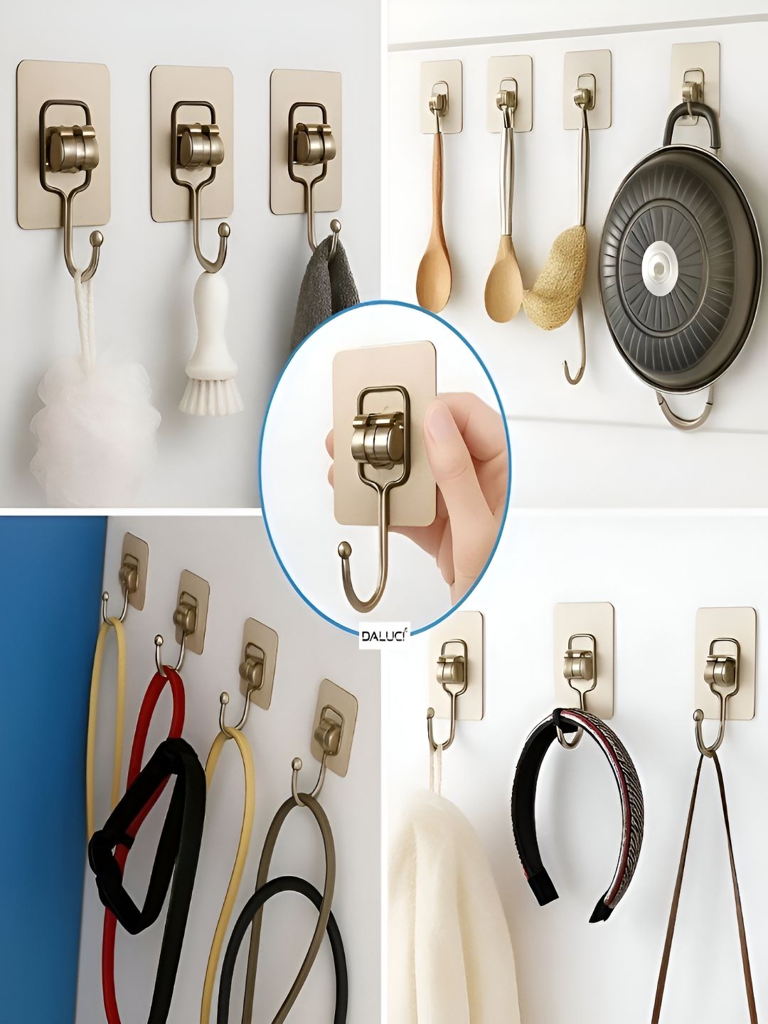 DALUCI 10-Pieces Strong Self Adhesive Wall Hooks-picture-40