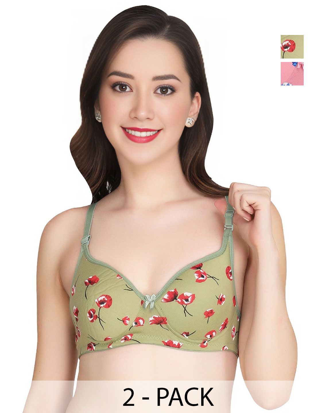 Liigne Floral Bra Full Coverage Lightly Padded