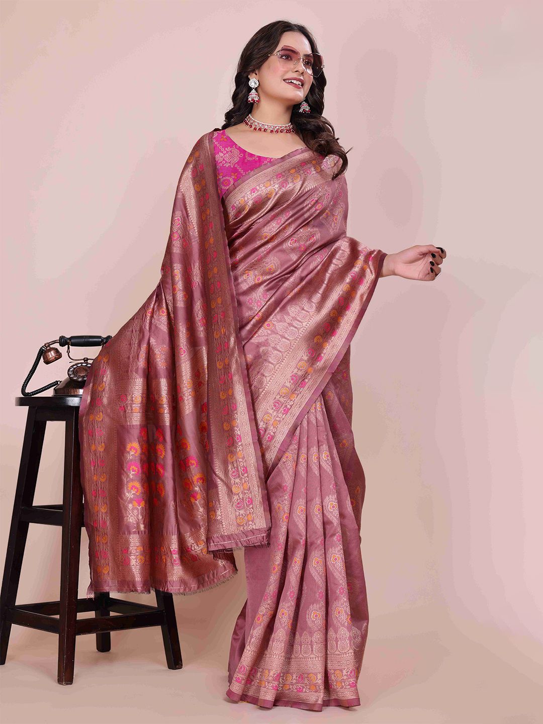 Moda Rapido Woven Design Zari Silk Cotton Saree-picture-18
