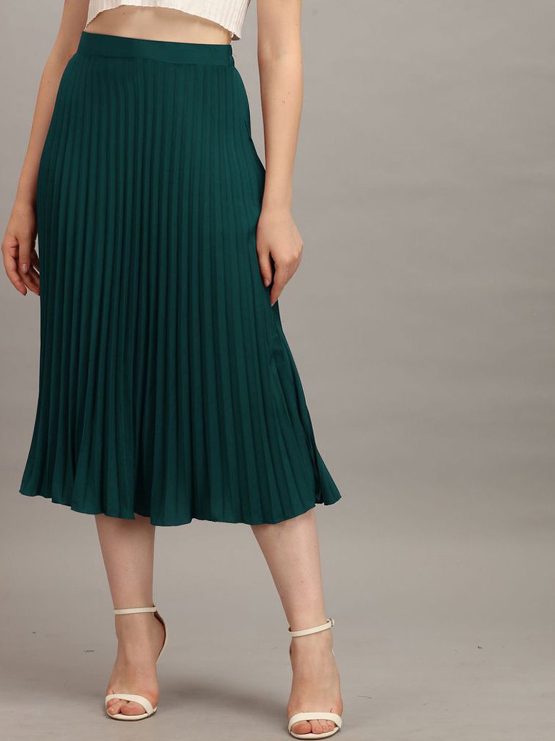 LookShine Pleated A-Line Midi Skirt-picture-30