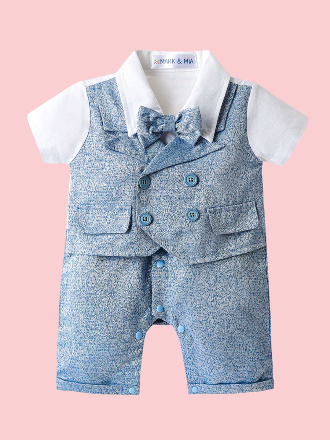 Mark & Mia Infant Boys Romper With Bow-picture-39