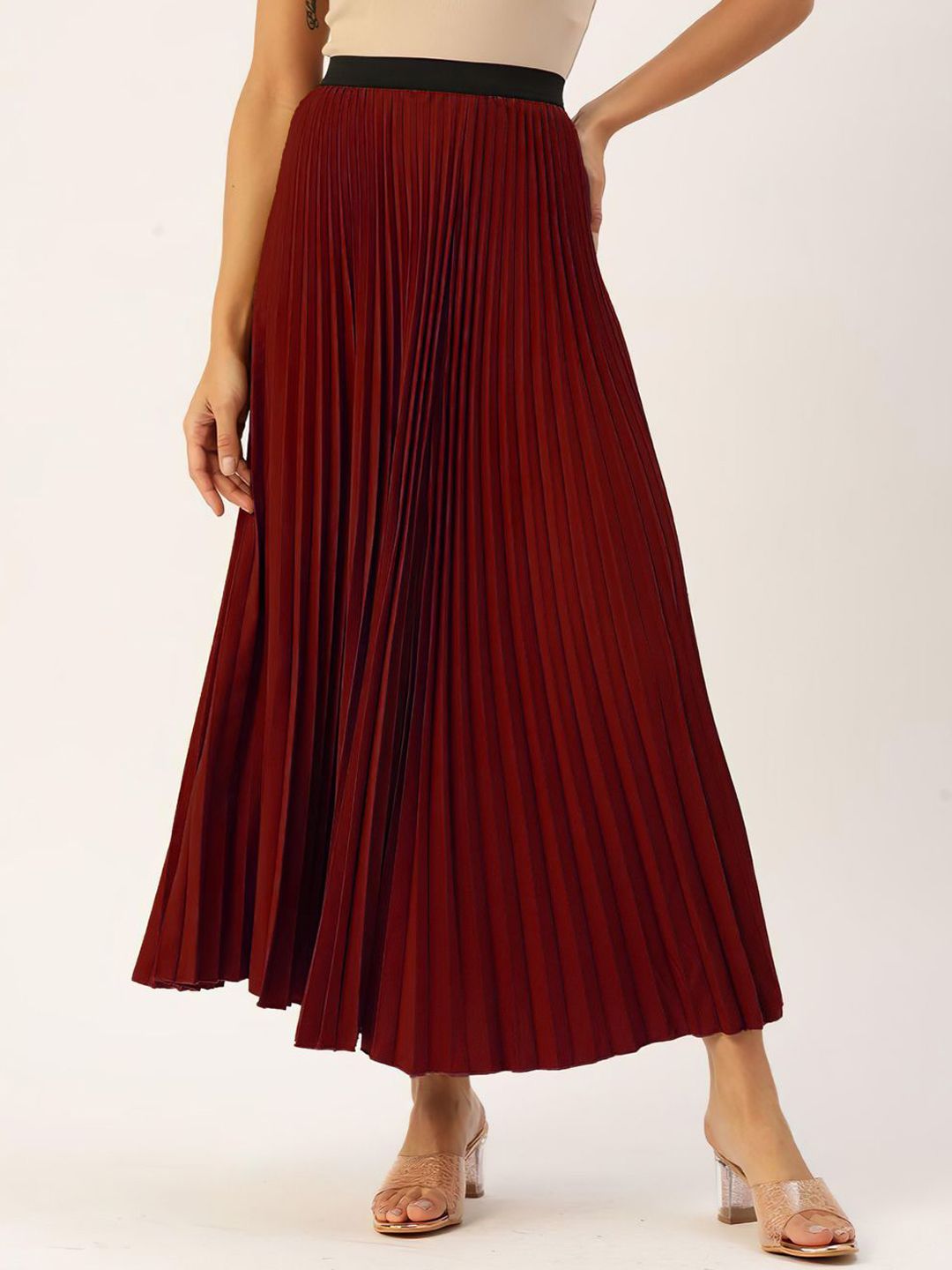 LookShine Pleated A-Line Midi Skirt-picture-2