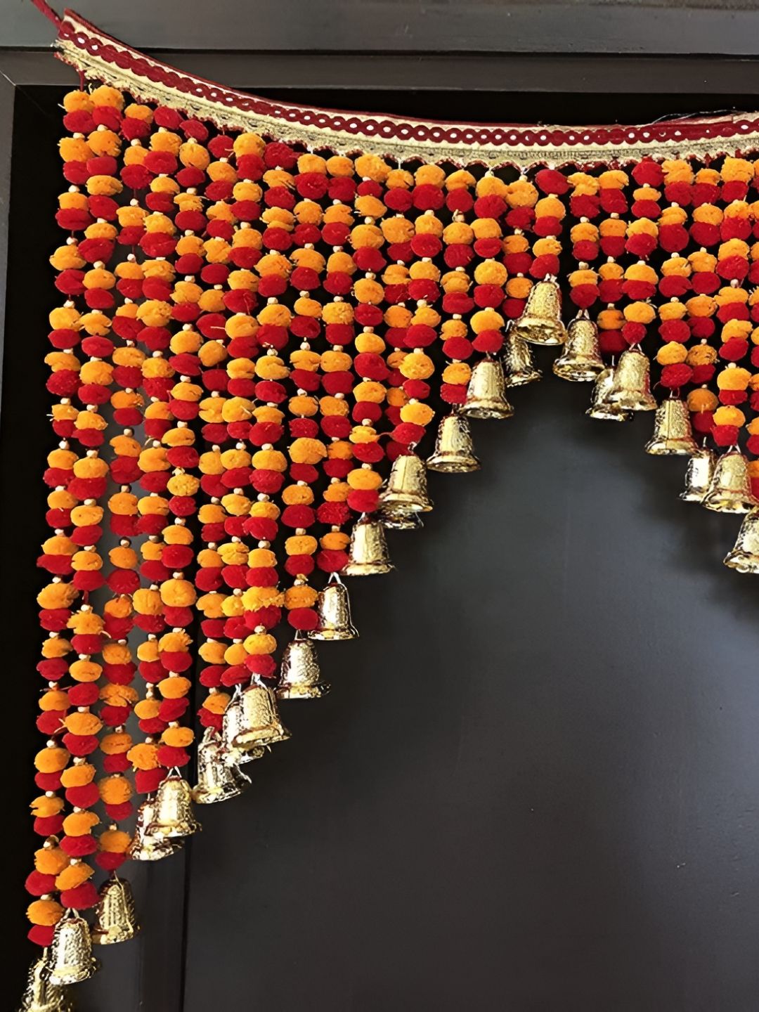 Nutts Yellow & Red Pompom Bandhanwar