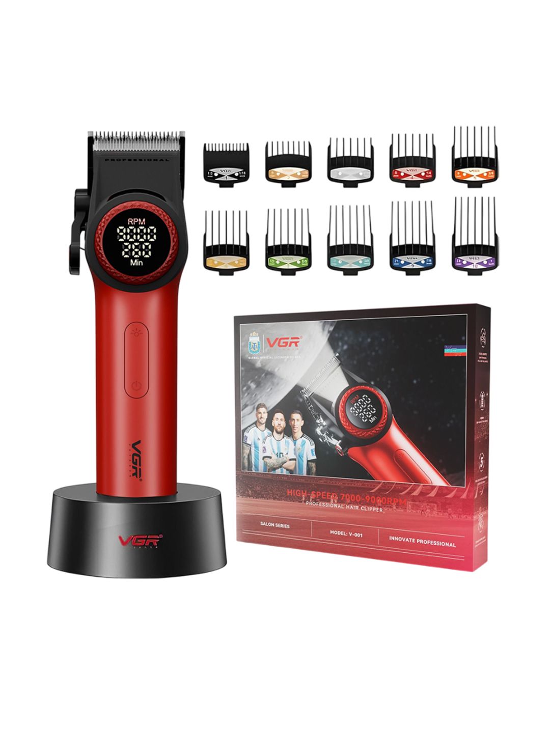VGR Men V-001 9000 RPM with DLC Diamond Coating Professional Salon Series Hair Clipper-image-38