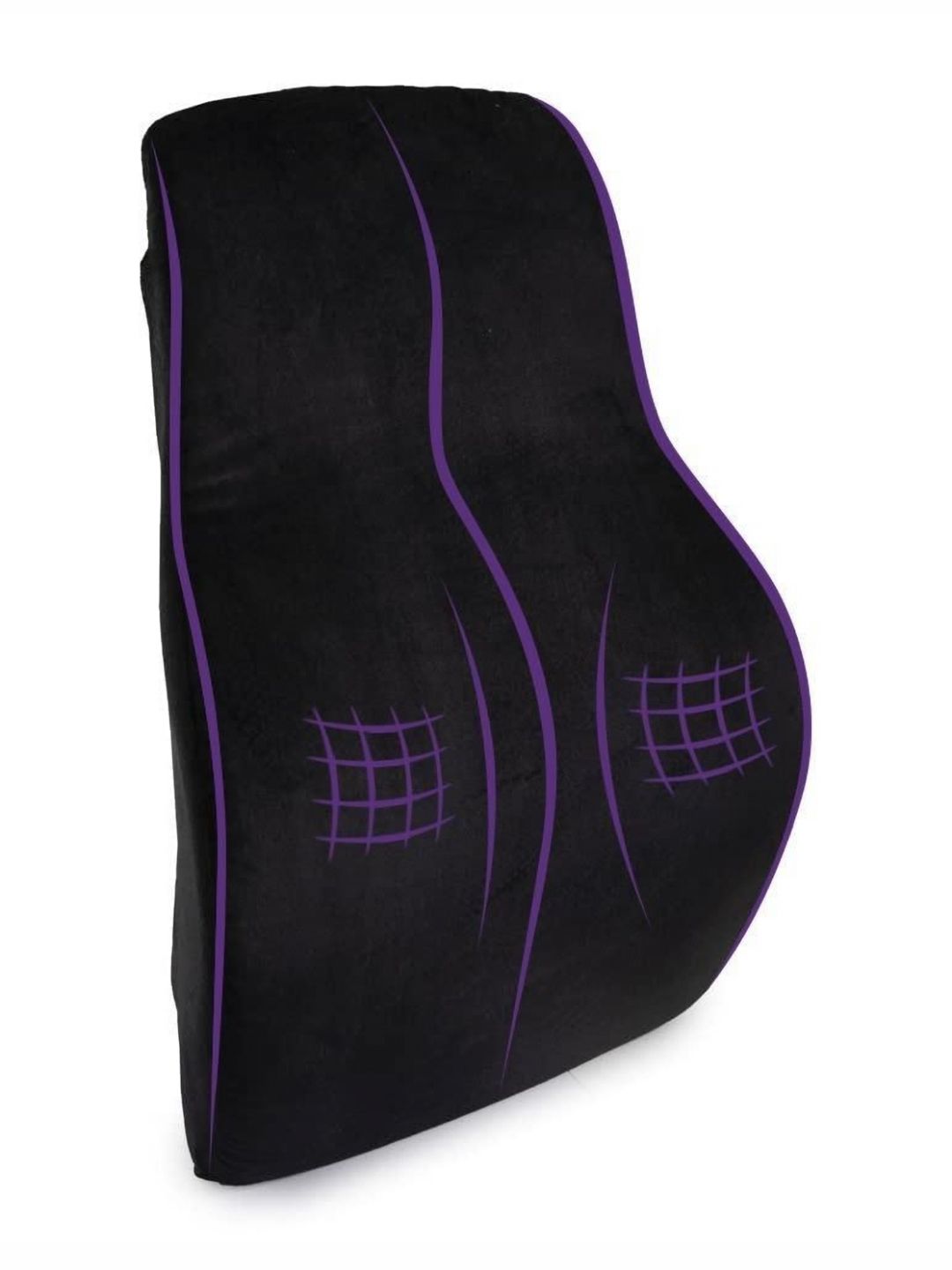 wakefit Black Memory Foam Filled Faux Velvet Therapedic Pillow-picture-23