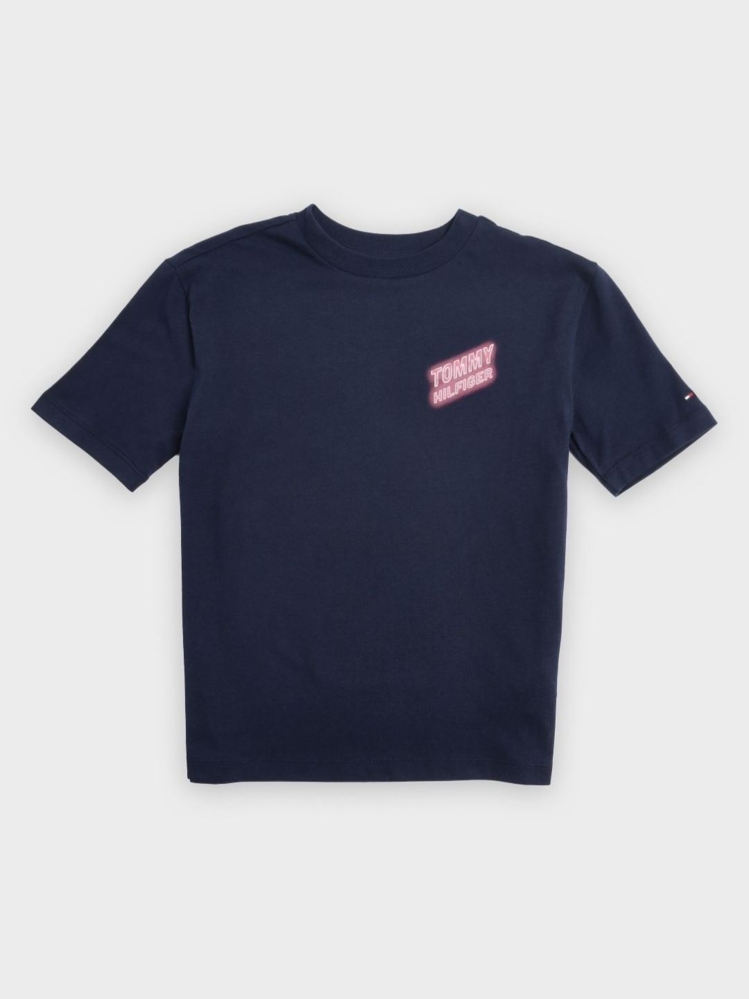Tommy Hilfiger Boys Typography Printed Round Neck Cotton Relaxed Fit T-shirt-picture-28