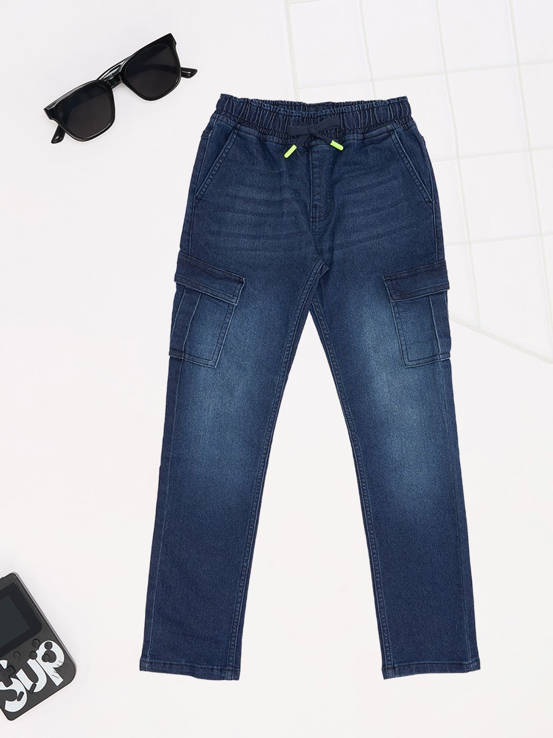 Pantaloons Junior Kids Boys Regular Fit Mid-Rise Low Distress Light Fade Jeans-picture-57