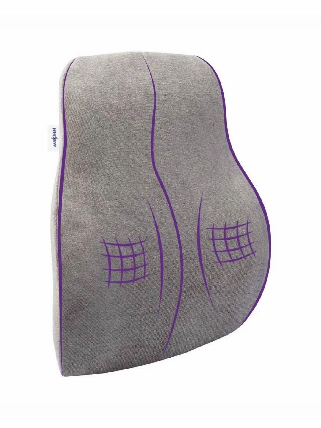 wakefit Grey Memory Foam Filled Faux Velvet Therapedic Pillow-picture-27