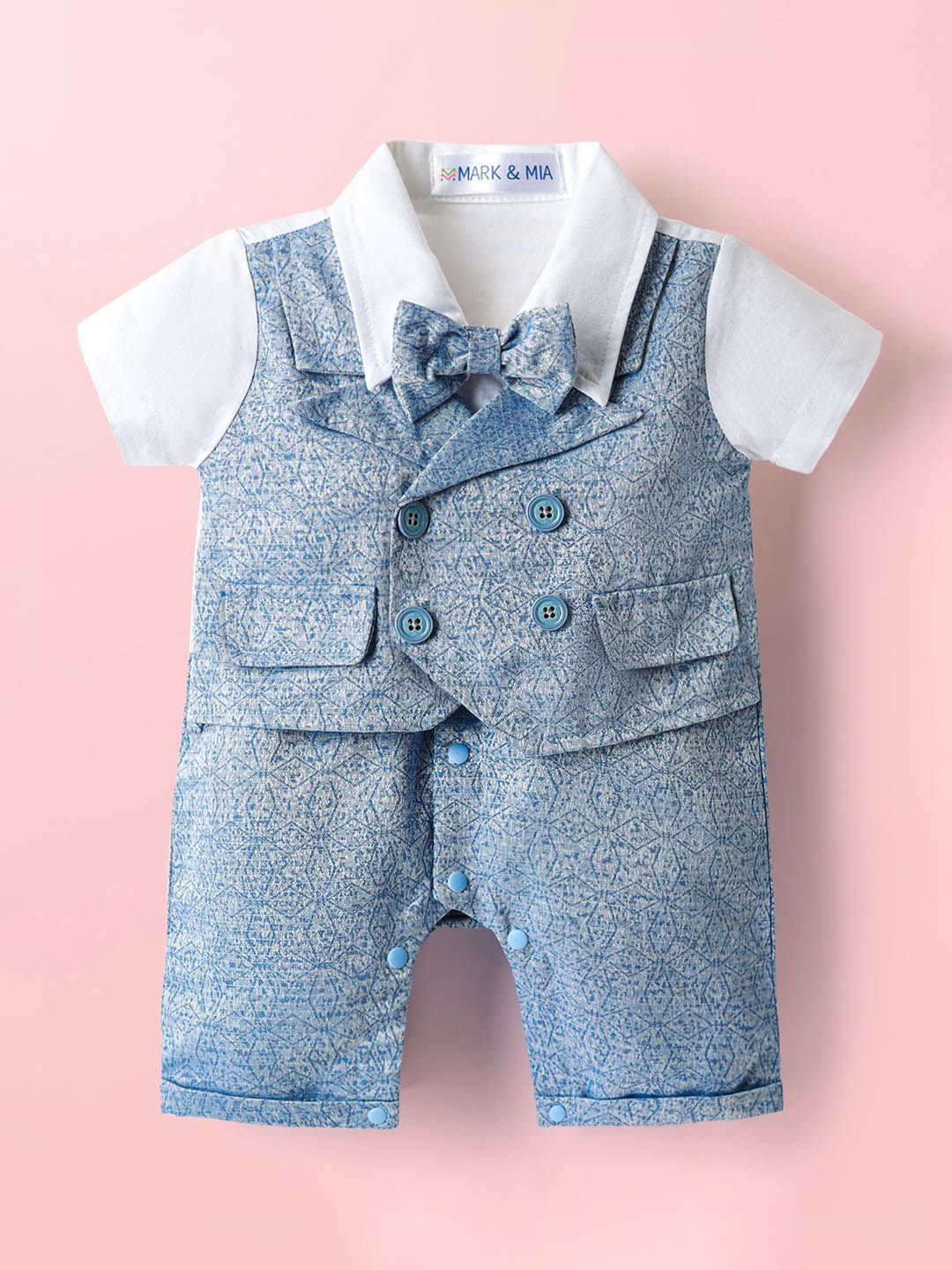 Mark & Mia Infant Boys Romper With Bow-picture-52