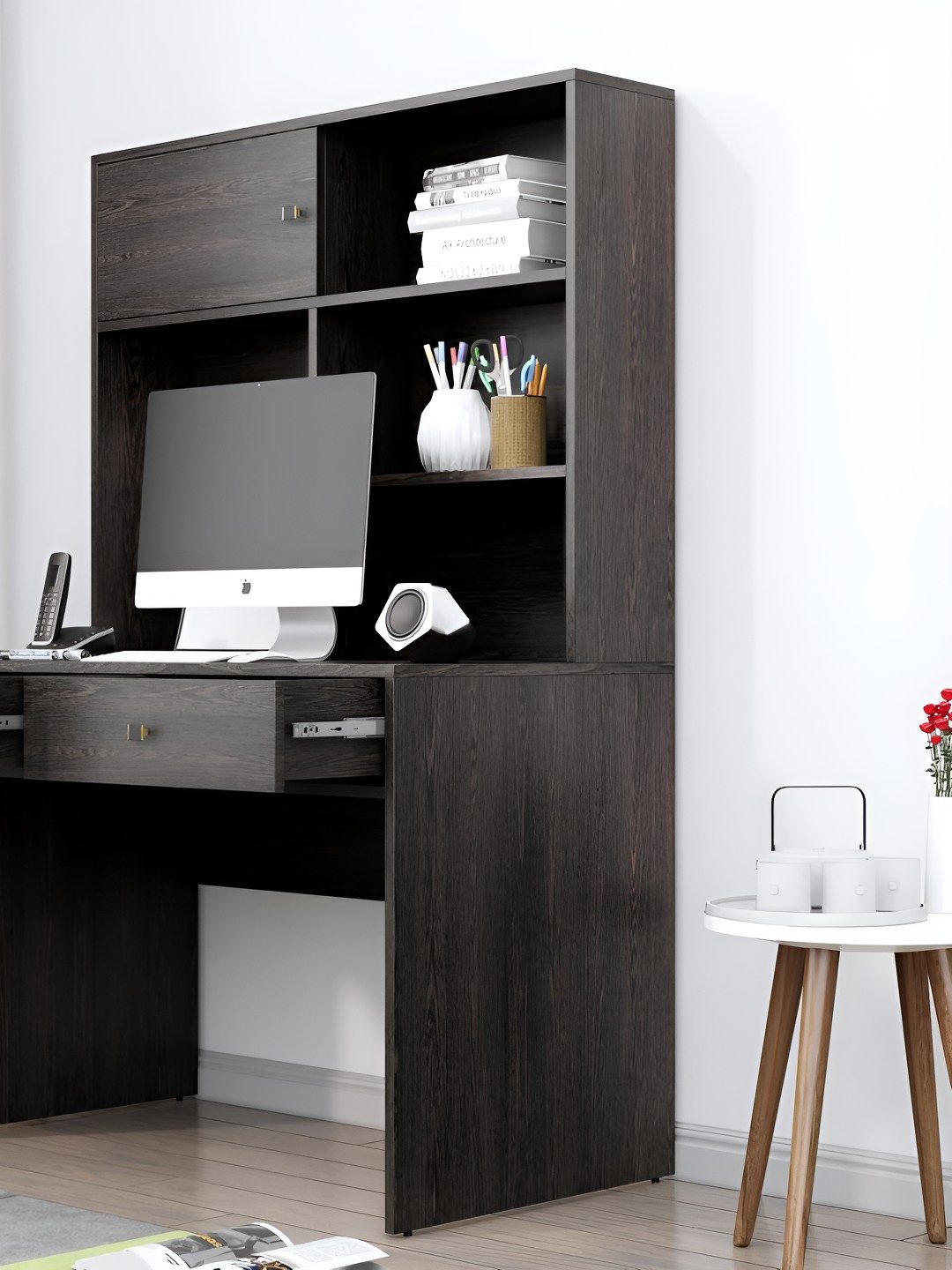 HEXA RED Grey Engineered Wood Study Table For Work From Home Students & Computer Table-picture-15