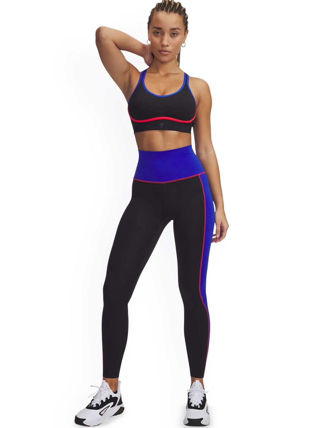 UNDER ARMOUR Project Rock Color-Blocked Ankle Length Tights-picture-50