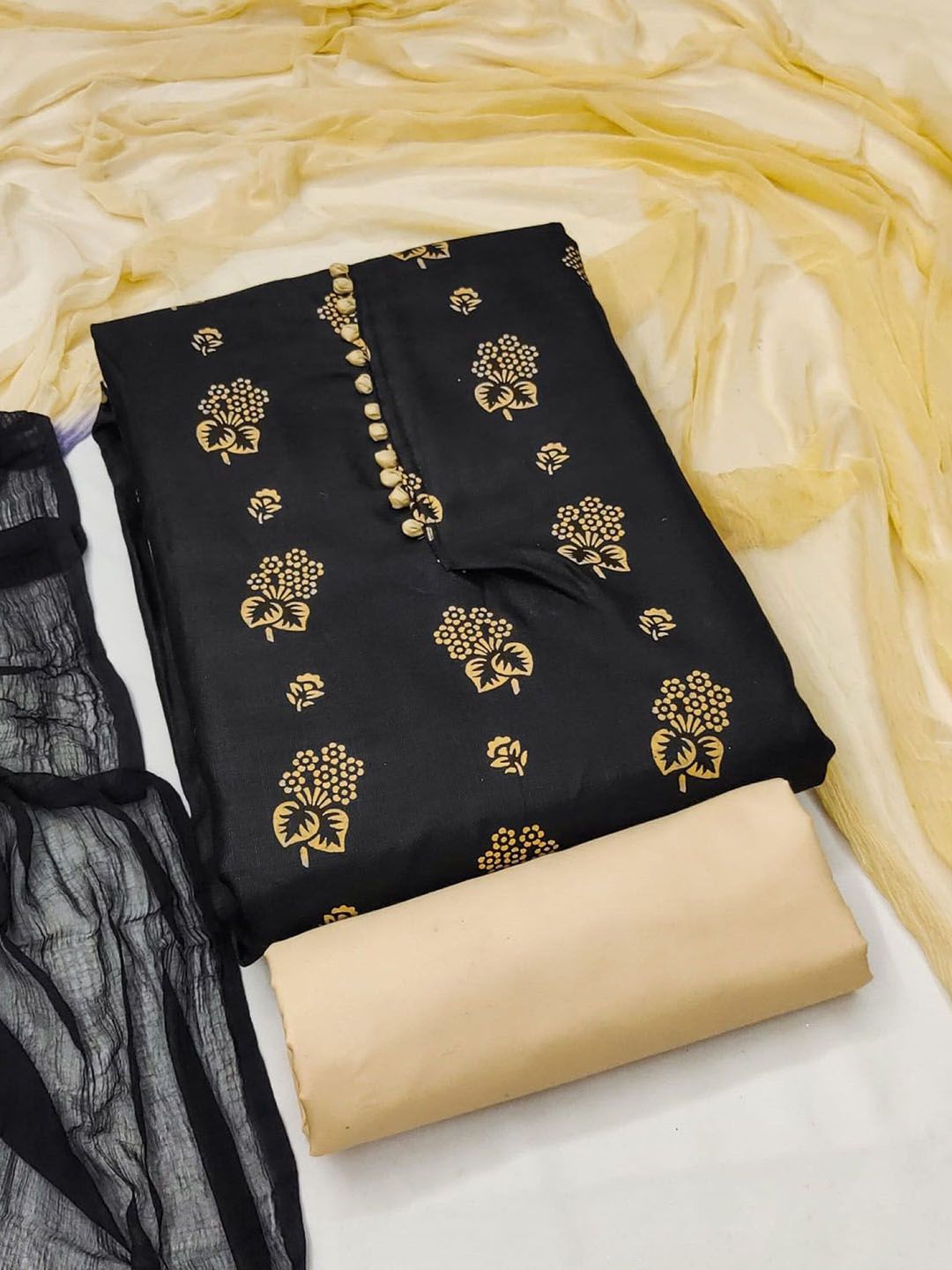 Panzora Floral Printed Unstitched Dress Material-picture-12