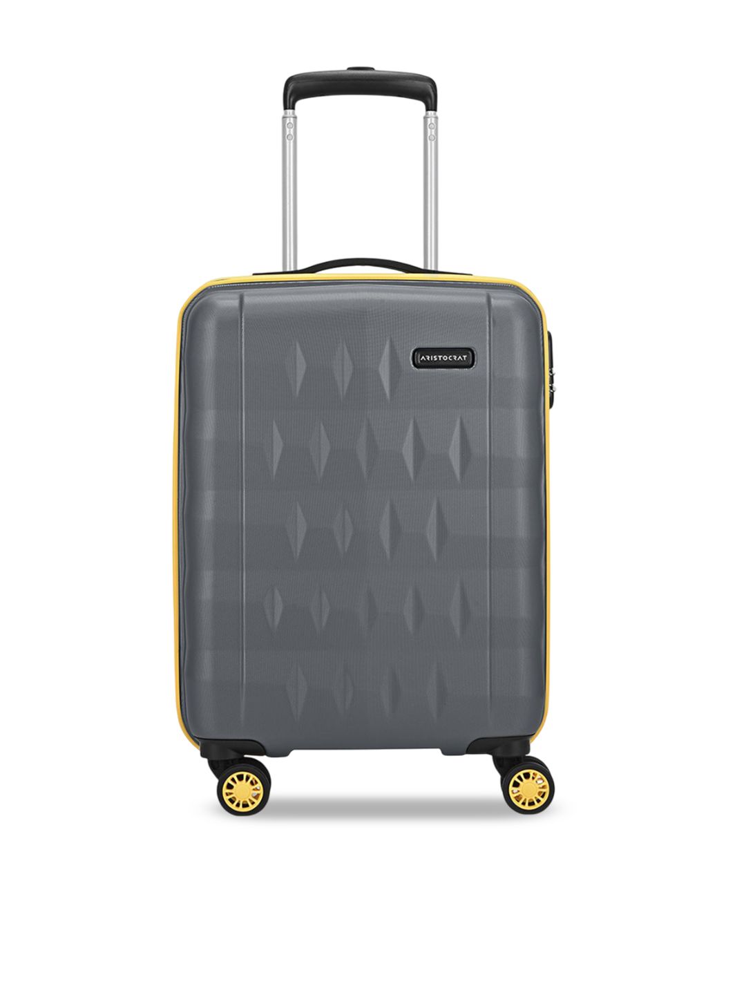 Aristocrat Comet Grey Small Hard Luggage 56cm Cabin Trolley Bag with Smooth 8-Wheel-picture-46