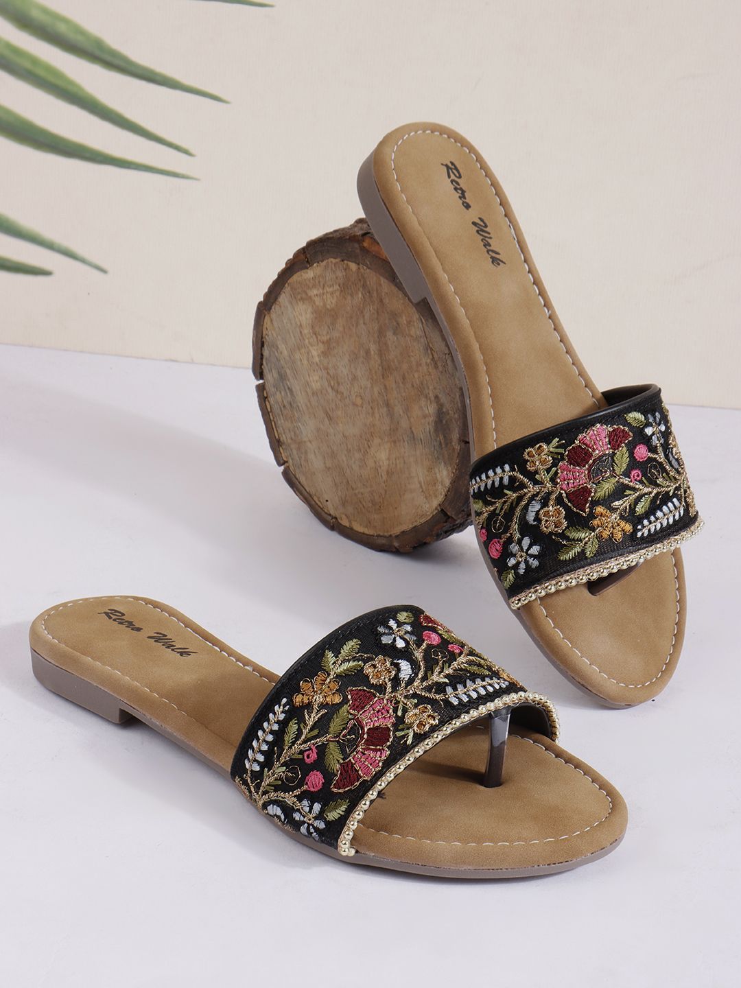 Retro Walk Women Printed Synthetic Casual Regular Open Toe Flats with Embroidered-picture-25
